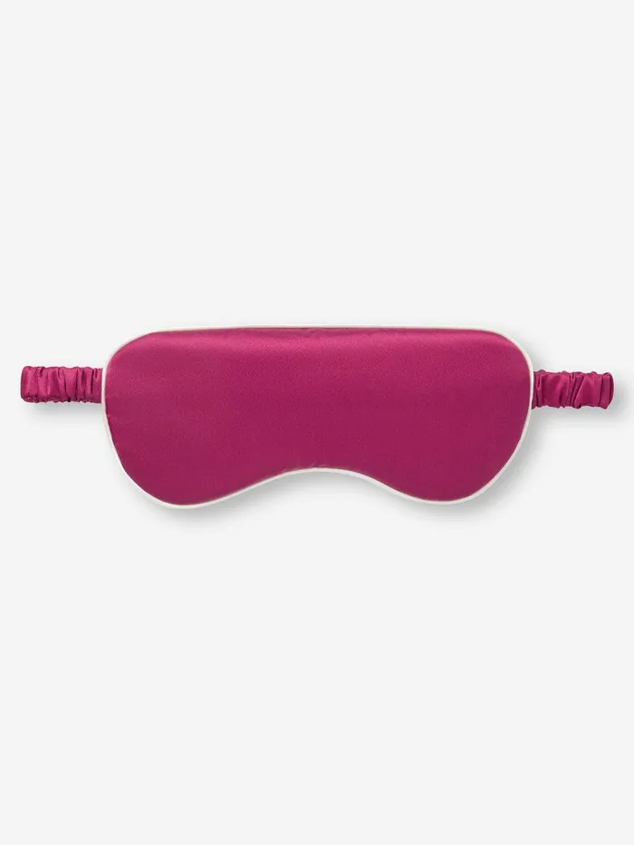 Derek Rose Eye Mask Bailey Silk Satin Berry MenWomen Eye Masks