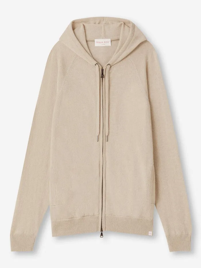 Derek Rose Hoodie Finley Cashmere Oat Men Hooded Tops