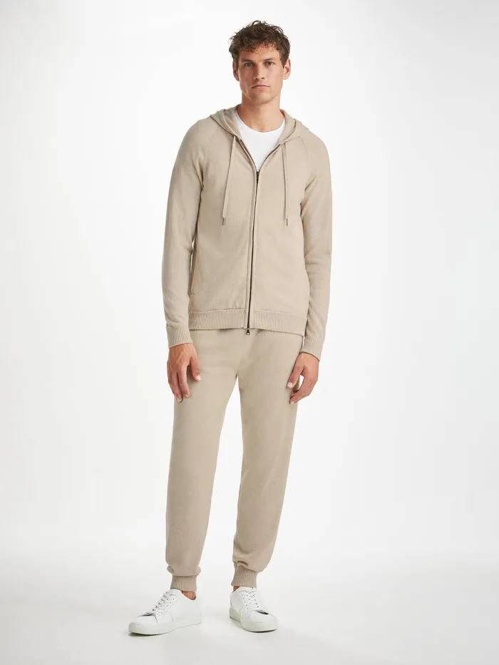 Derek Rose Hoodie Finley Cashmere Oat Men Hooded Tops