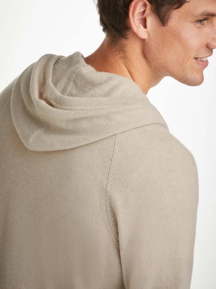 Derek Rose Hoodie Finley Cashmere Oat Men Hooded Tops