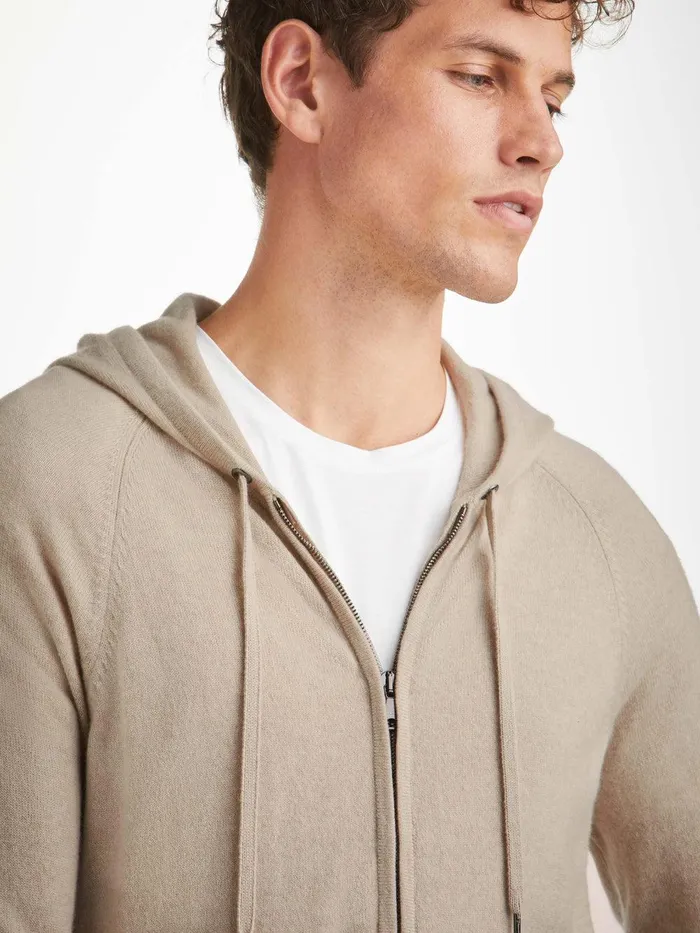 Derek Rose Hoodie Finley Cashmere Oat Men Hooded Tops
