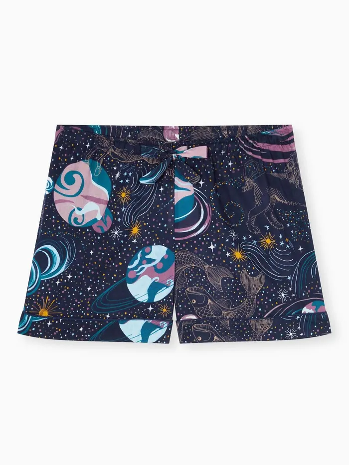 Derek Rose Lounge Shorts Ledbury 76 Cotton Batiste Navy Women Lounge Shorts