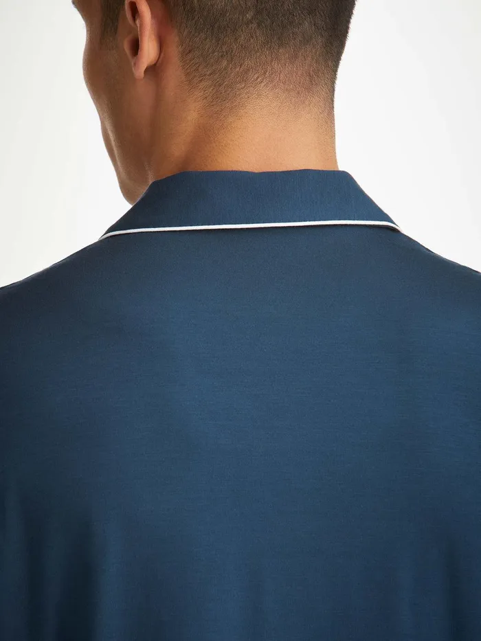 Derek Rose Pajamas Basel Micro Modal Stretch Navy Men Jersey Pajamas