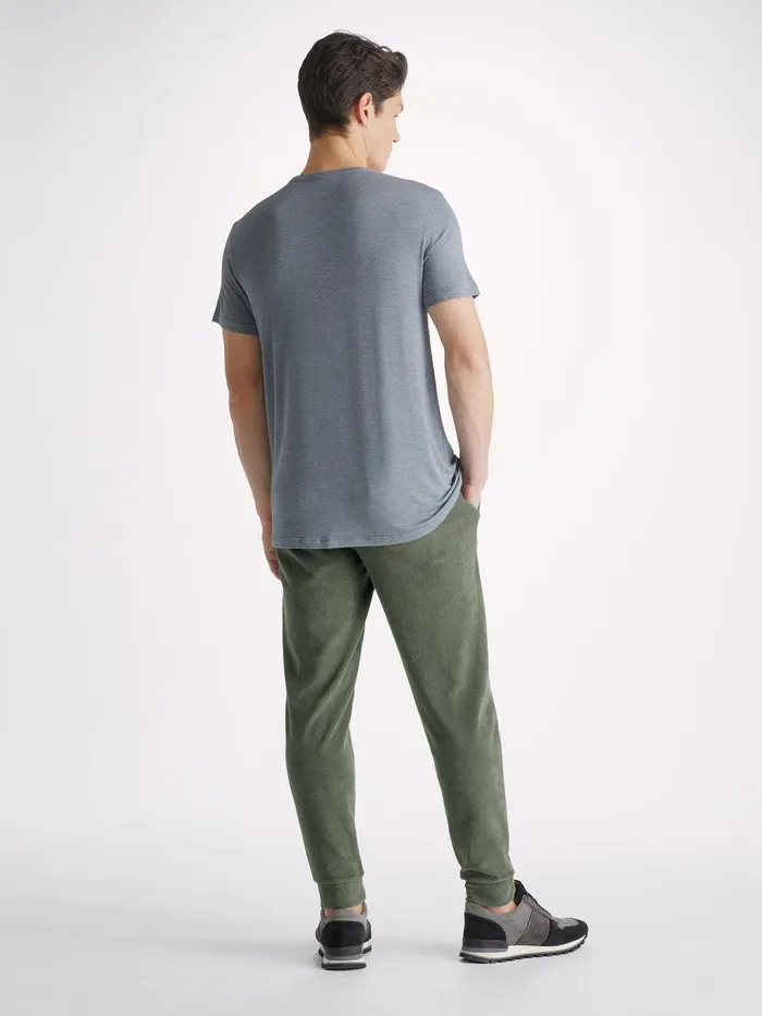Derek Rose Sweatpants Isaac Terry Cotton Soft Green Men Casual Pants