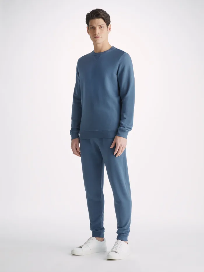Derek Rose Sweatshirt Quinn Cotton Modal Denim Men Sweatshirts