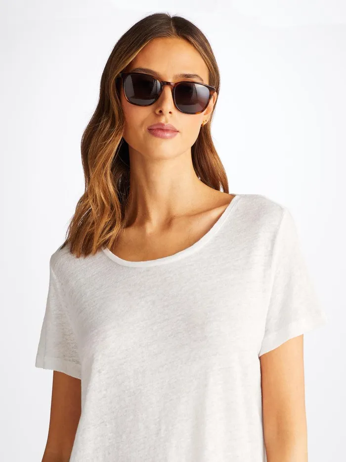 Derek Rose TShirt Jordan Linen White Women Short Sleeve TShirts