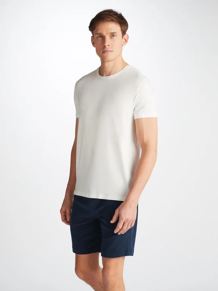 Derek Rose Towelling Shorts Isaac Terry Cotton Navy Men Casual Shorts