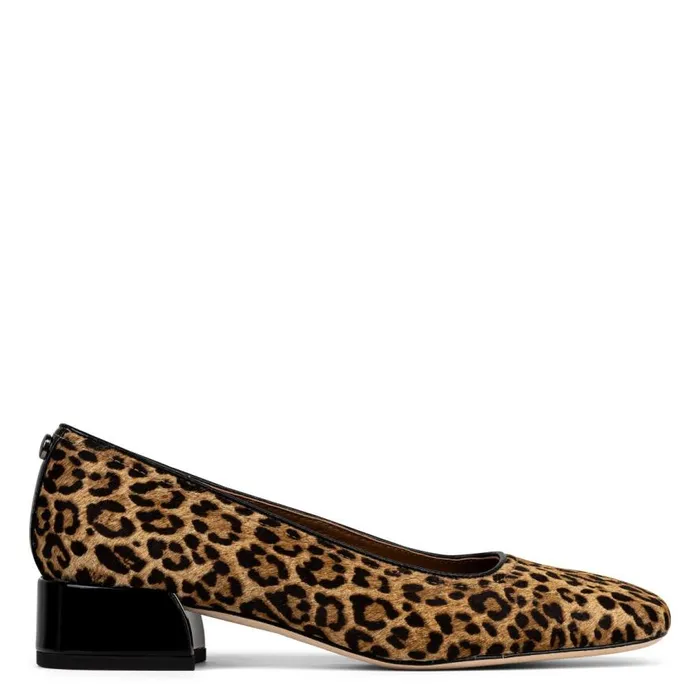 Donald Pliner Dress DREWW Black Natural Leopard 8211 Women