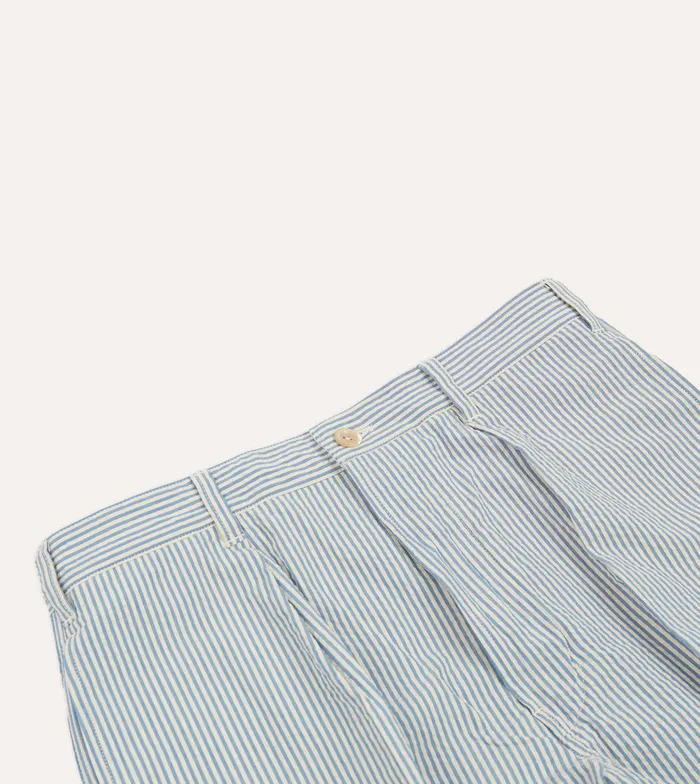 Drake039s Blue And White Seersucker Games Trousers Men Trousers