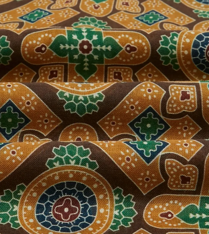 Drake039s Brown And Red Medallion Print WoolSilk Scarf Men Scarves