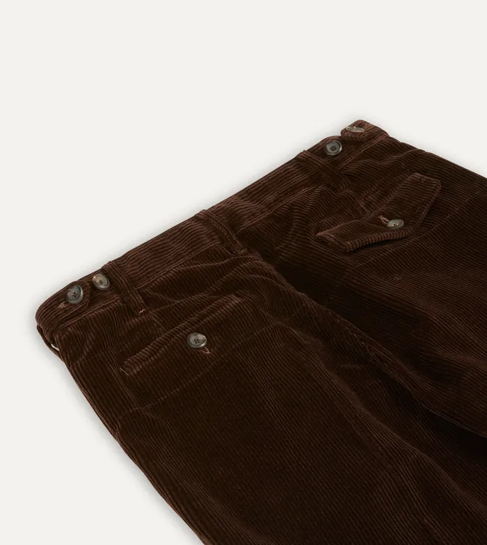 Drake039s Brown Cotton Corduroy Games Trousers Men Trousers
