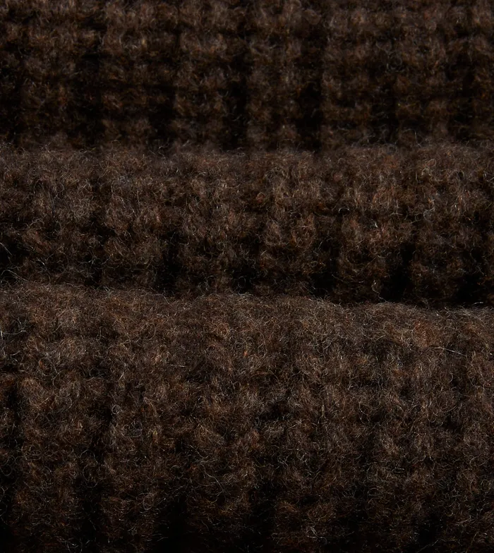 Drake039s Brown Lambswool Heavy Gauge Submariner Roll Neck Jumper Men Knitwear