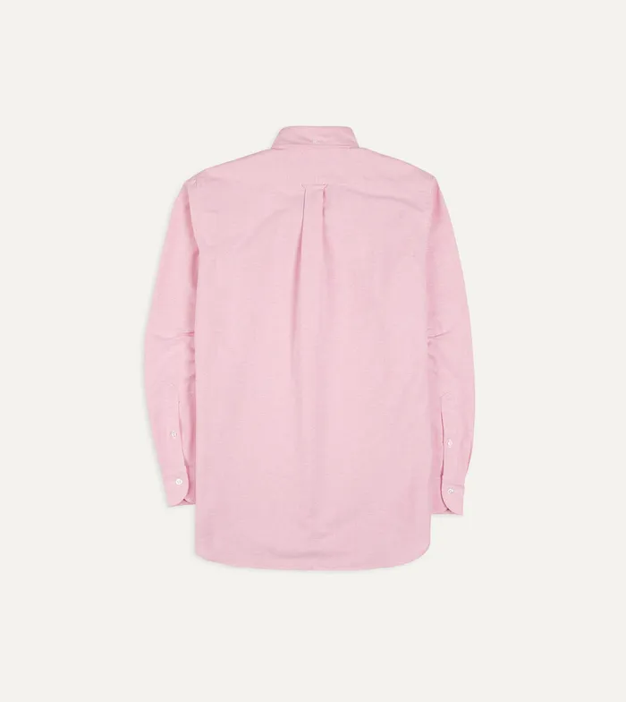 Drake039s Dark Pink Cotton Oxford Cloth ButtonDown Shirt Men Formal Shirts
