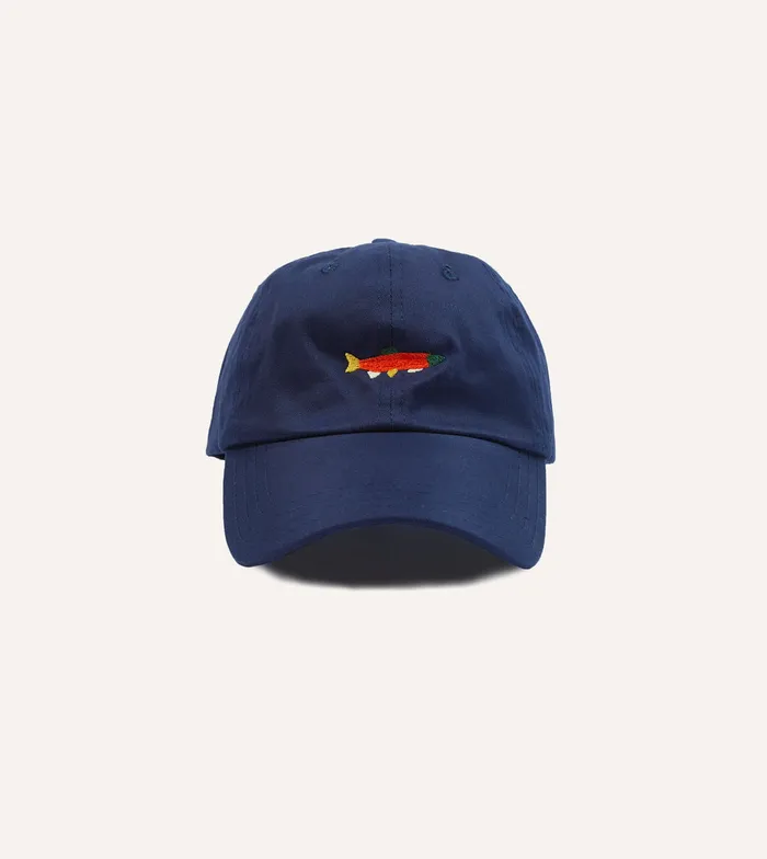 Drake039s Drake039s By Sebago Navy Fish Cotton Twill Baseball Cap Men Hats