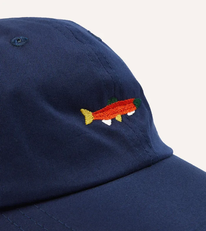 Drake039s Drake039s By Sebago Navy Fish Cotton Twill Baseball Cap Men Hats