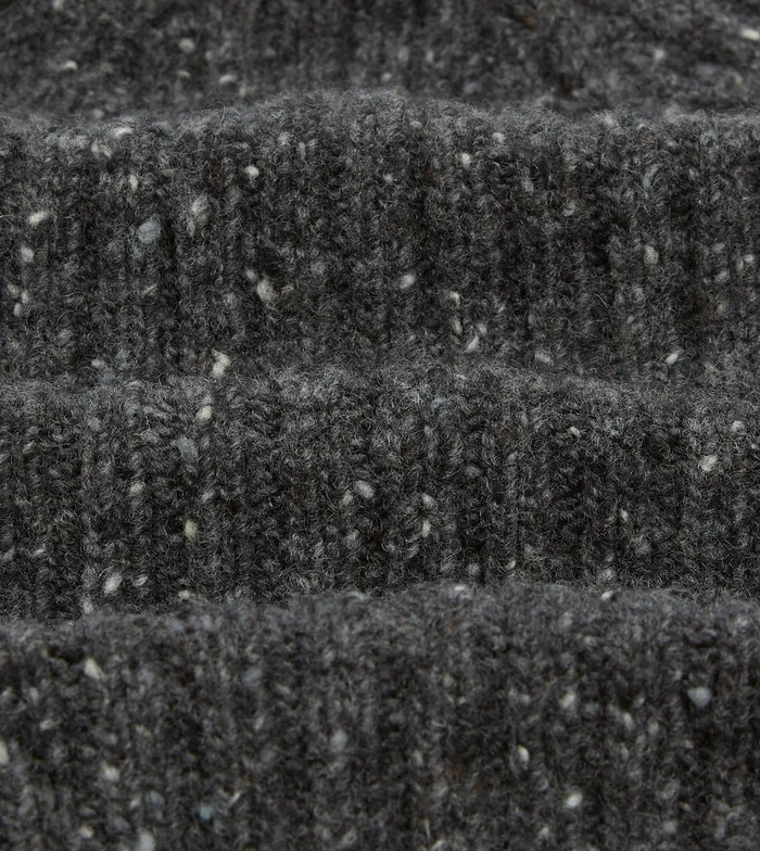 Drake039s Grey Donegal Ribbed Merino Knit Cap Men Hats
