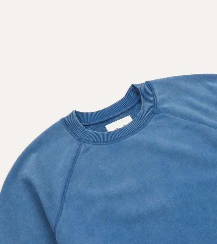Drake039s Indigo Short Sleeve Crew Neck Cotton Sweatshirt Men Polos and Sweatshirts
