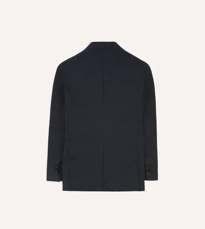 Drake039s Navy Cotton Drill Tailored Jacket Men Suits