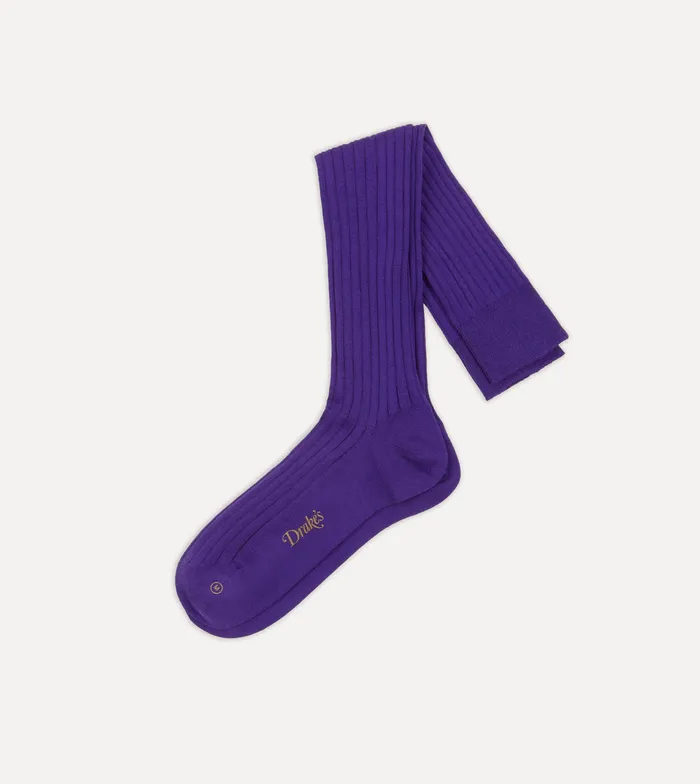 Drake039s Purple Cotton OverTheCalf Socks Men Boxer Shorts and Socks