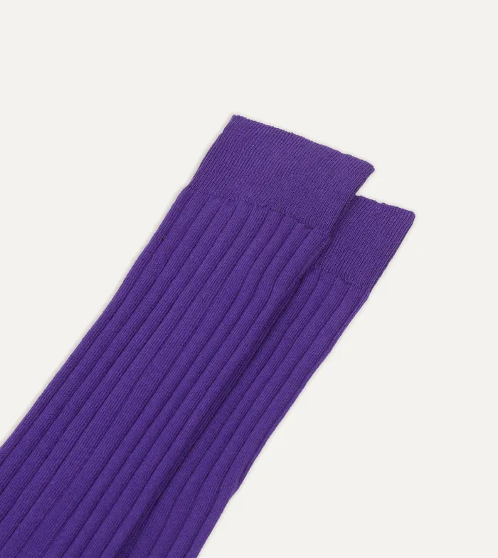 Drake039s Purple Cotton OverTheCalf Socks Men Boxer Shorts and Socks