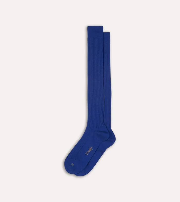 Drake039s Royal Blue Wool OverTheCalf Socks Men Boxer Shorts and Socks