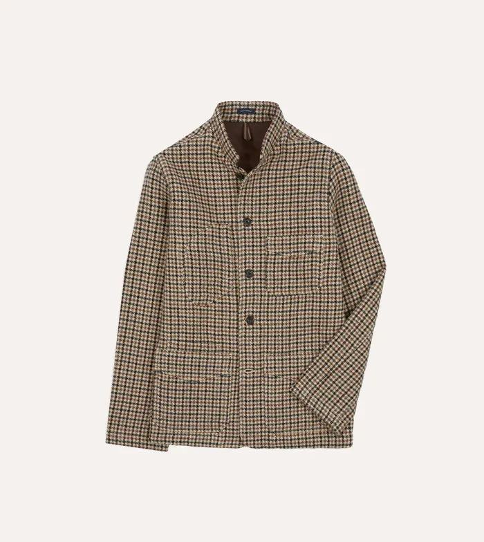 Drake039s Shepherd Check Tweed FivePocket Artist Chore Jacket Men Chore Jackets Drake039s Shepherd Check Tweed FivePocket Artist Chore Jacket Men Chore Jackets