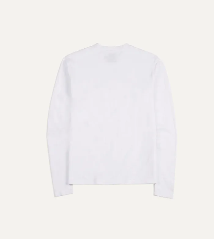 Drake039s White Flam Cotton Crew Neck Long Sleeve Hiking TShirt Men TShirts