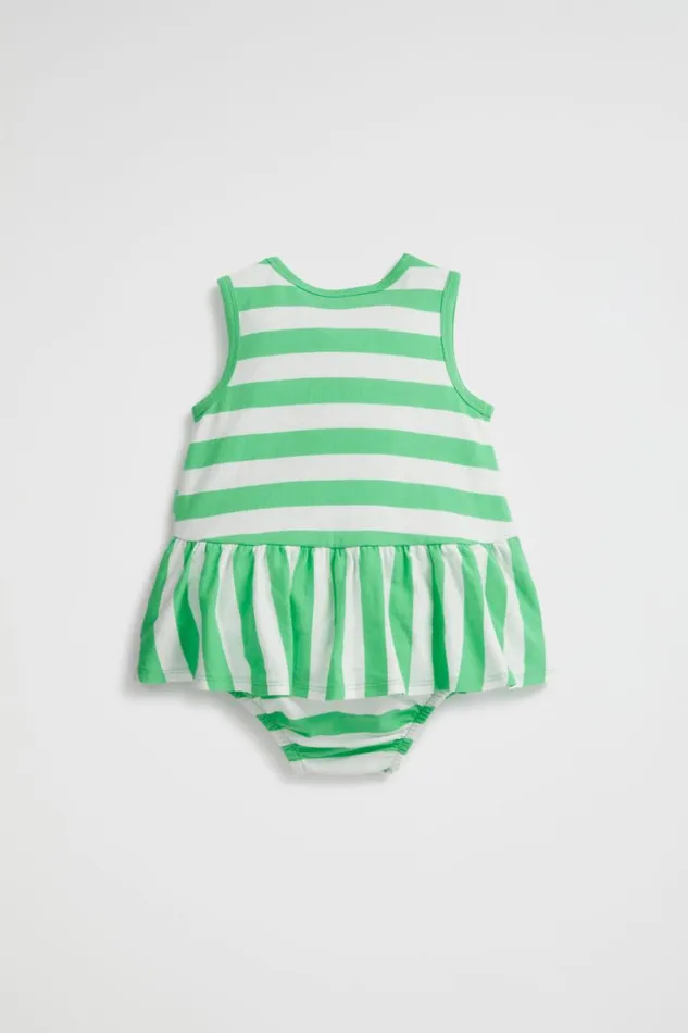 Dresses Baby Seed Heritage Stripe Tank Romper Pine Lime