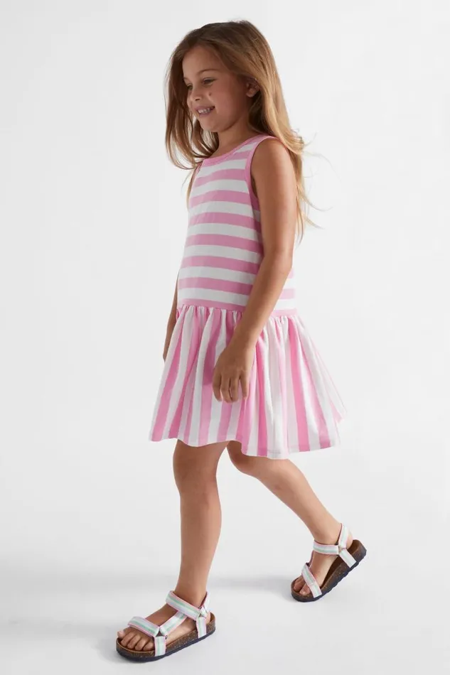 Dresses Girl Seed Heritage Stripe Tank Dress Candy Pink