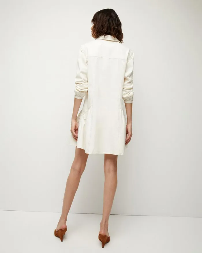 Dresses Shop Veronica Beard Chaia Denim Dress Ecru