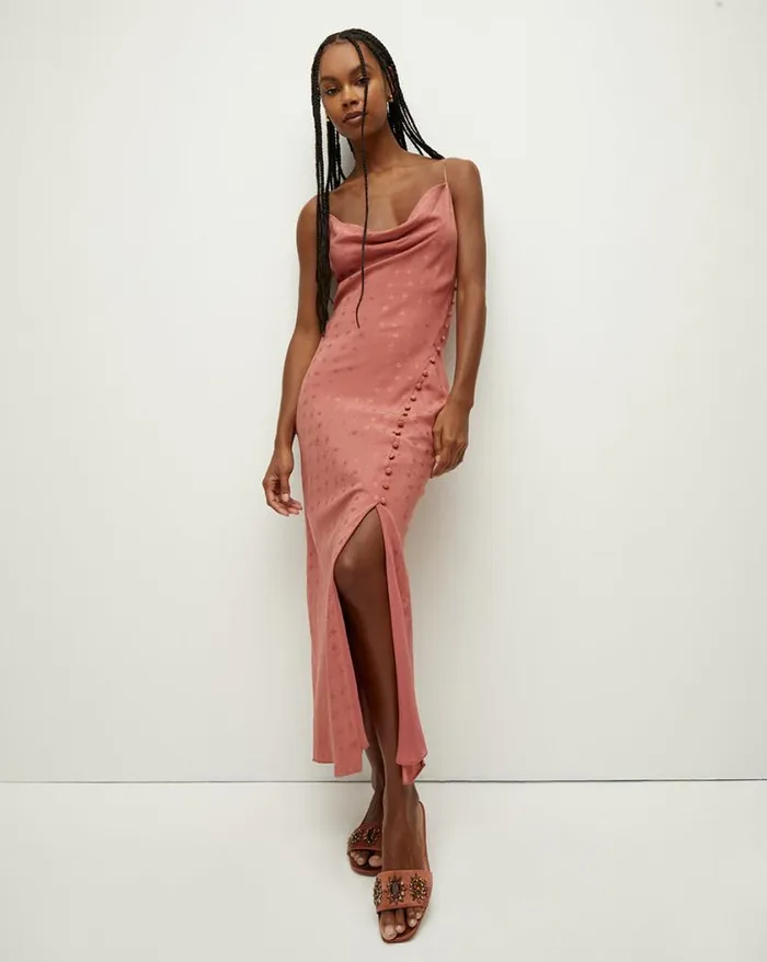 Dresses Shop Veronica Beard Chapel Silk Jacquard Dress Bright Army