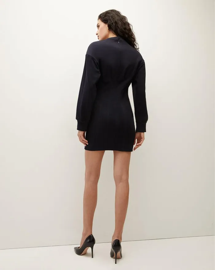 Dresses Shop Veronica Beard Dakasha Sweatshirt Corset Dress Navy