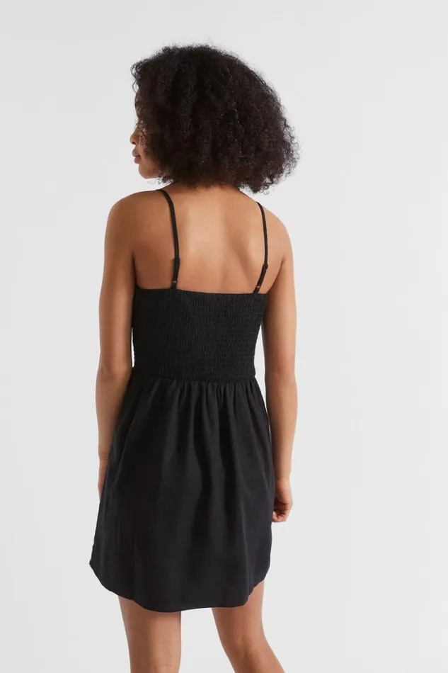 Dresses Teen Girl Seed Heritage Shirred Dress Black