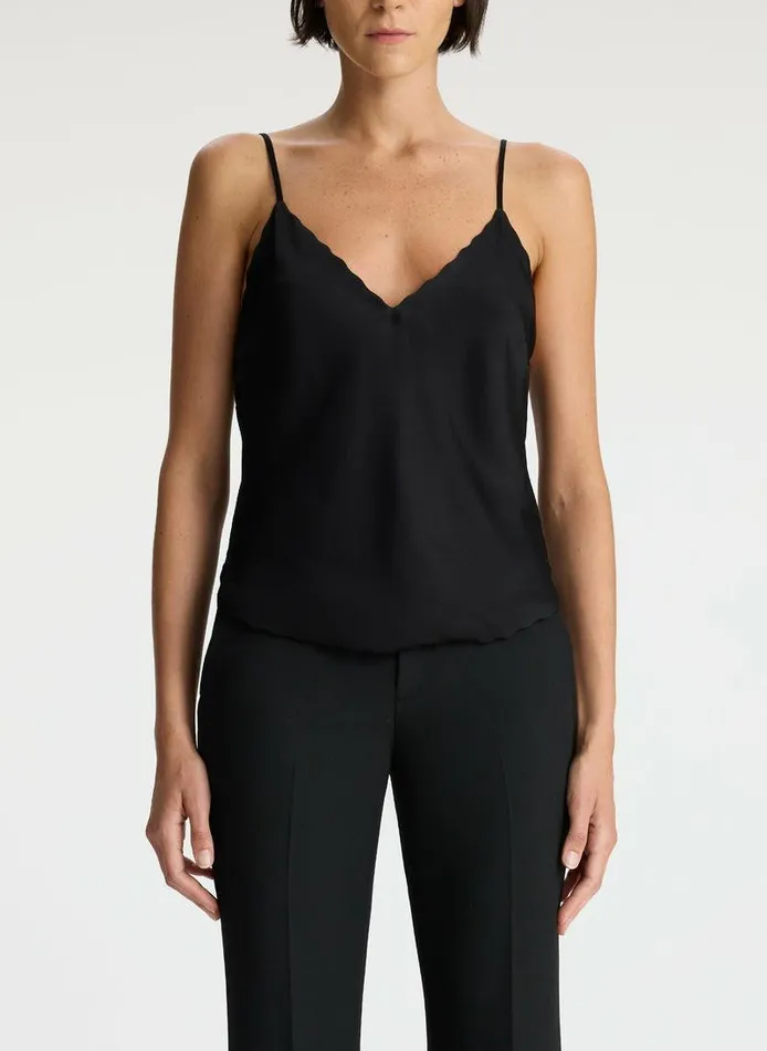 Dresses Women ALC Malia Scalloped Camisole Top Black Dresses Women ALC Malia Scalloped Camisole Top Black