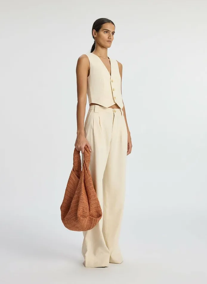 Dresses Women ALC Maxwell Stretch Linen Vest Bone Dresses Women ALC Maxwell Stretch Linen Vest Bone
