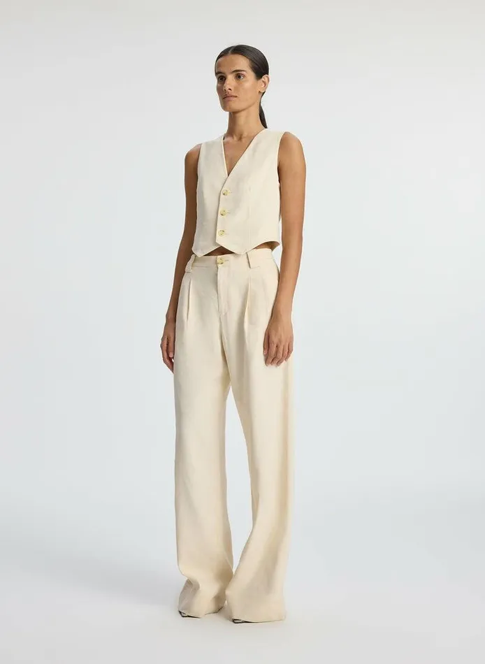 Dresses Women ALC Maxwell Stretch Linen Vest Bone Dresses Women ALC Maxwell Stretch Linen Vest Bone