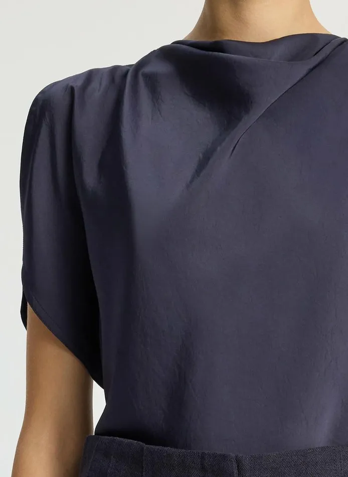 Dresses Women ALC Nadia Satin Top Evening Blue Dresses Women ALC Nadia Satin Top Evening Blue
