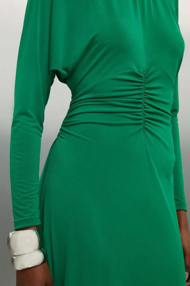 Dresses Women Karen Millen Jersey Crepe Batwing Midaxi Dress Green