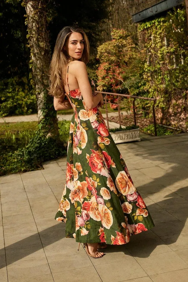 Dresses Women Karen Millen Lydia Millen Floral Printed Linen Woven Strappy Maxi Dress Floral Dresses Women Karen Millen Lydia Millen Floral Printed Linen Woven Strappy Maxi Dress Floral