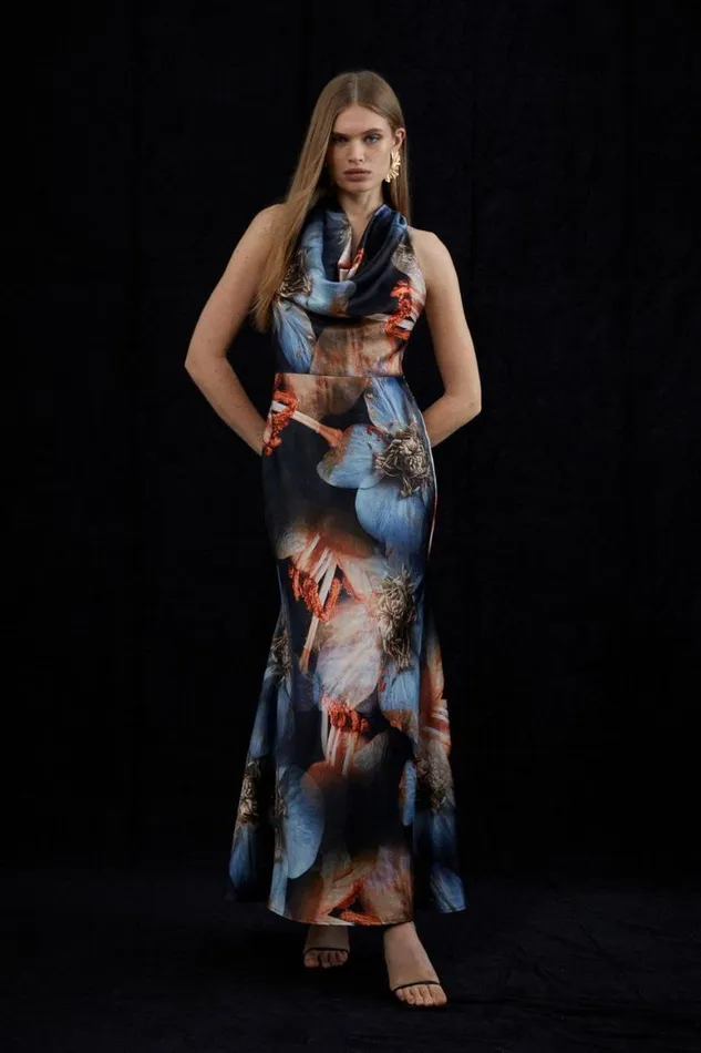Dresses Women Karen Millen Tall Photographic Floral Woven Satin Maxi Dress Floral Dresses Women Karen Millen Tall Photographic Floral Woven Satin Maxi Dress Floral