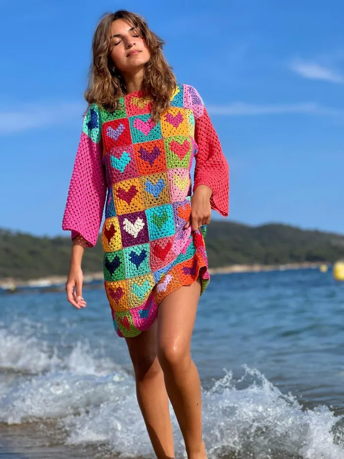Dresses Women Rose Carmine DRESS SLEEVES 34 MON COEUR MULTICOLORE