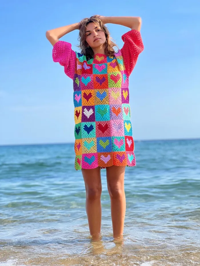 Dresses Women Rose Carmine DRESS SLEEVES 34 MON COEUR MULTICOLORE