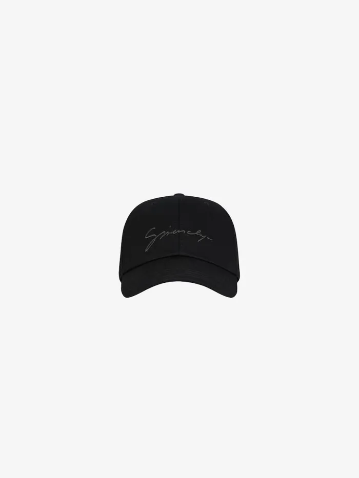 Embroidered Cap In Twill Black Men Givenchy Beanies and Caps