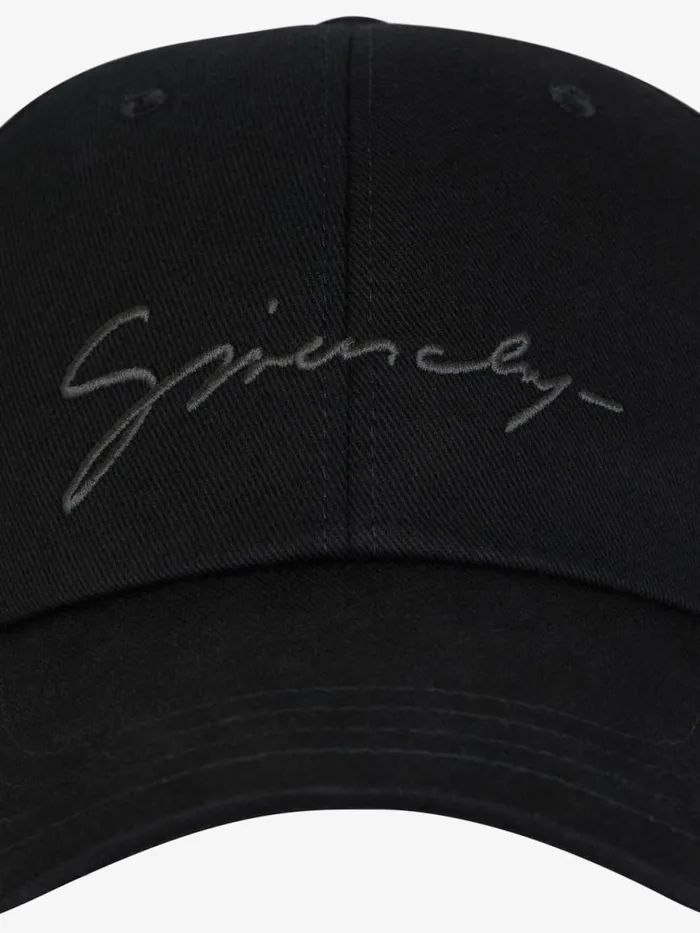 Embroidered Cap In Twill Black Men Givenchy Beanies and Caps