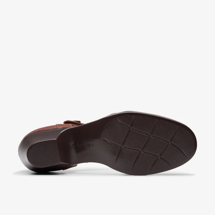 Emily 2 Ketra British Tan Leather Women Clarks Heels and Pumps