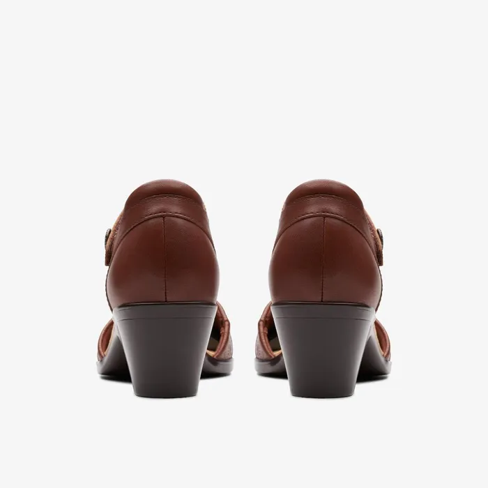 Emily 2 Ketra British Tan Leather Women Clarks Heels and Pumps