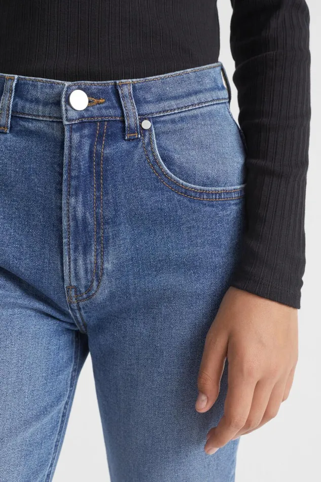 Essentials Teen Girl Seed Heritage Core Straight Leg Jean Classic Blue