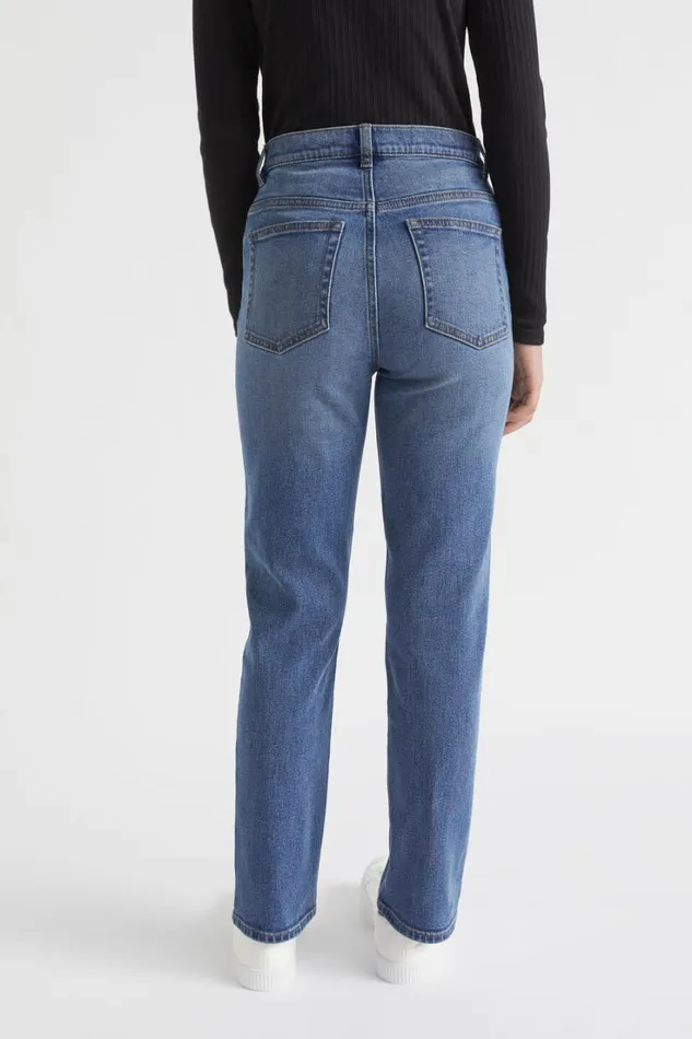 Essentials Teen Girl Seed Heritage Core Straight Leg Jean Classic Blue