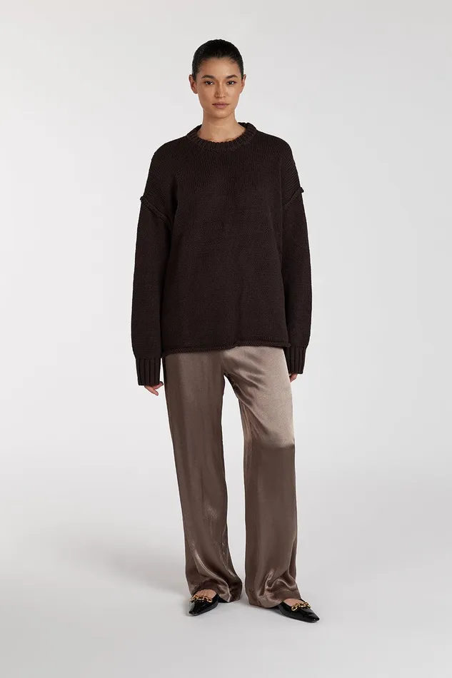 EVE LATTE SATIN PANT Women DISSH Pants