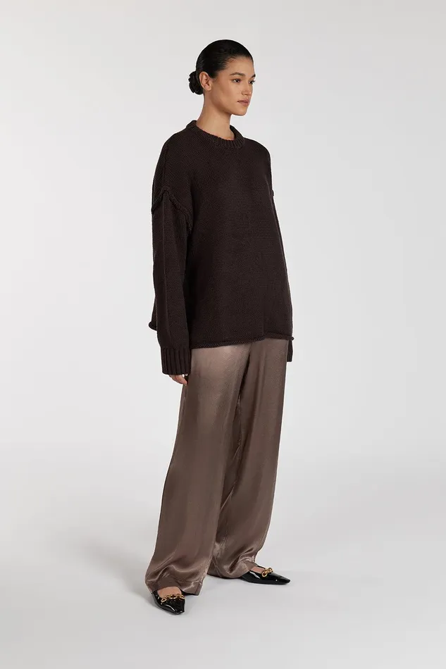 EVE LATTE SATIN PANT Women DISSH Pants